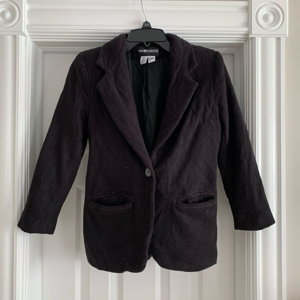 Black wool blazer